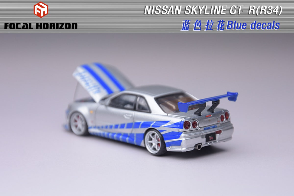 PRE ORDER FocalHorizon 1:64 / Nissan Skyline GR-R34 Rápidos y Furiosos