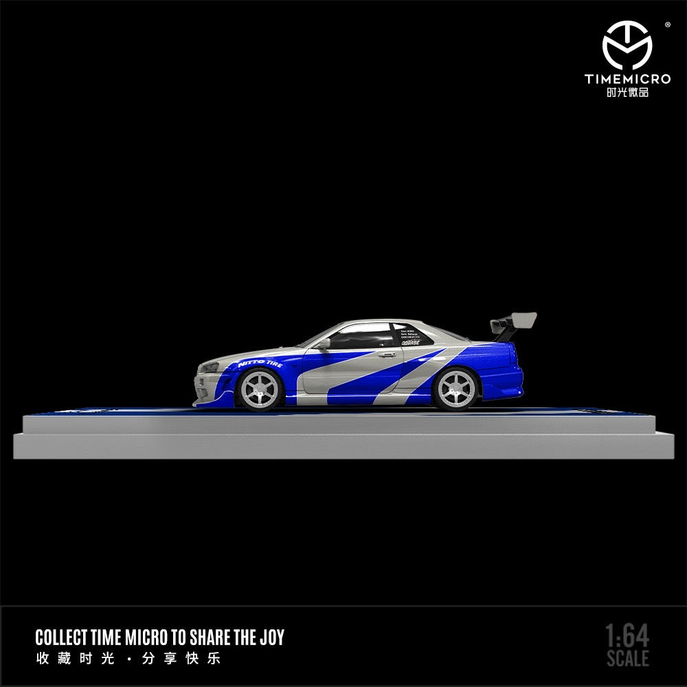 PRE ORDER TimeMicro 1:64 / Nissan Skyline GT-R R34 NFS Most Wanted