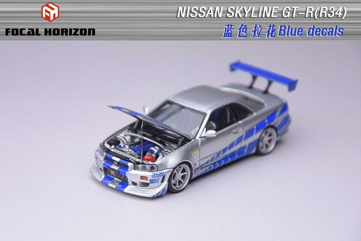 PRE ORDER FocalHorizon 1:64 / Nissan Skyline GR-R34 Rápidos y Furiosos