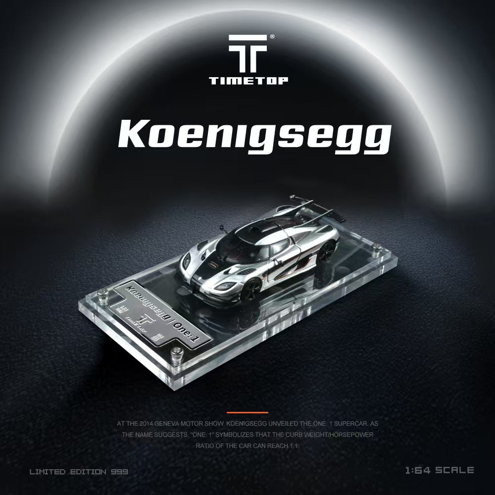 TimeTop 1:64 / Koenigsegg One:1 Cromado