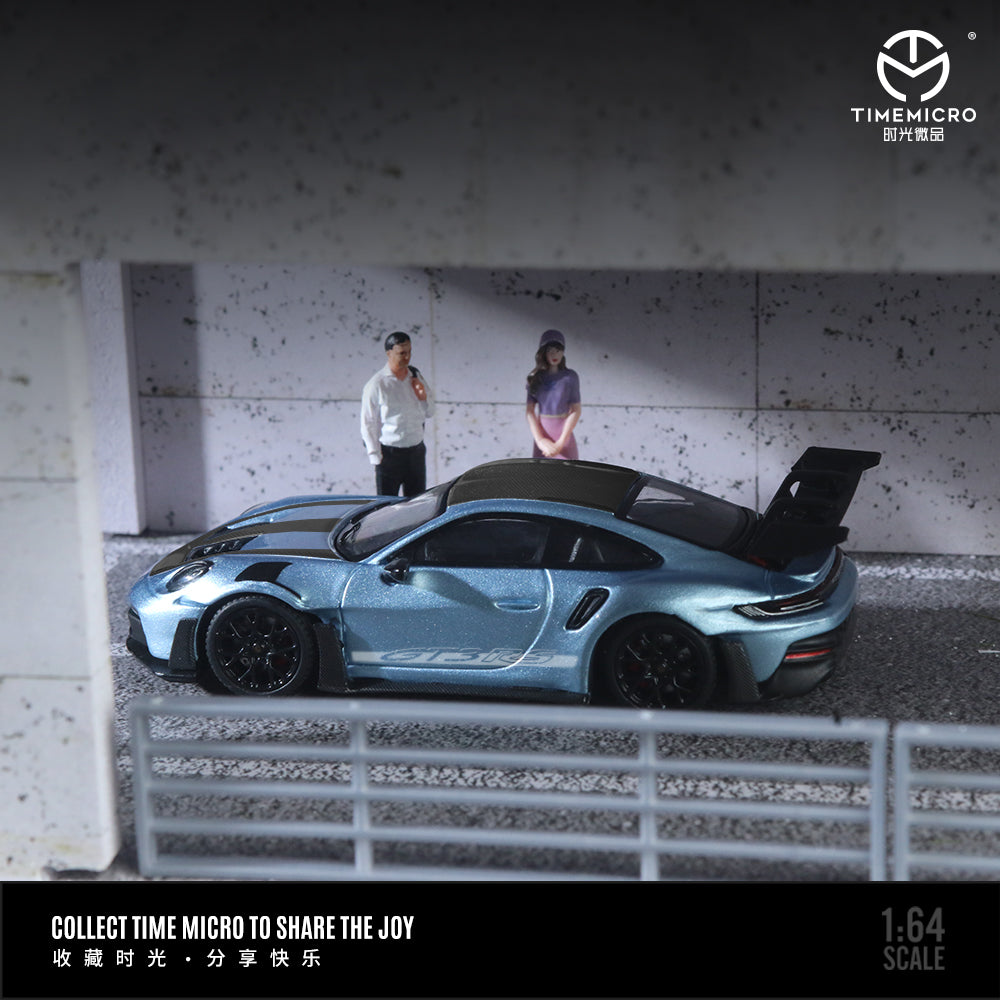 PRE ORDER TimeMicro 1:64 / Porsche 992 GT3 RS Glaciar Blue Regular