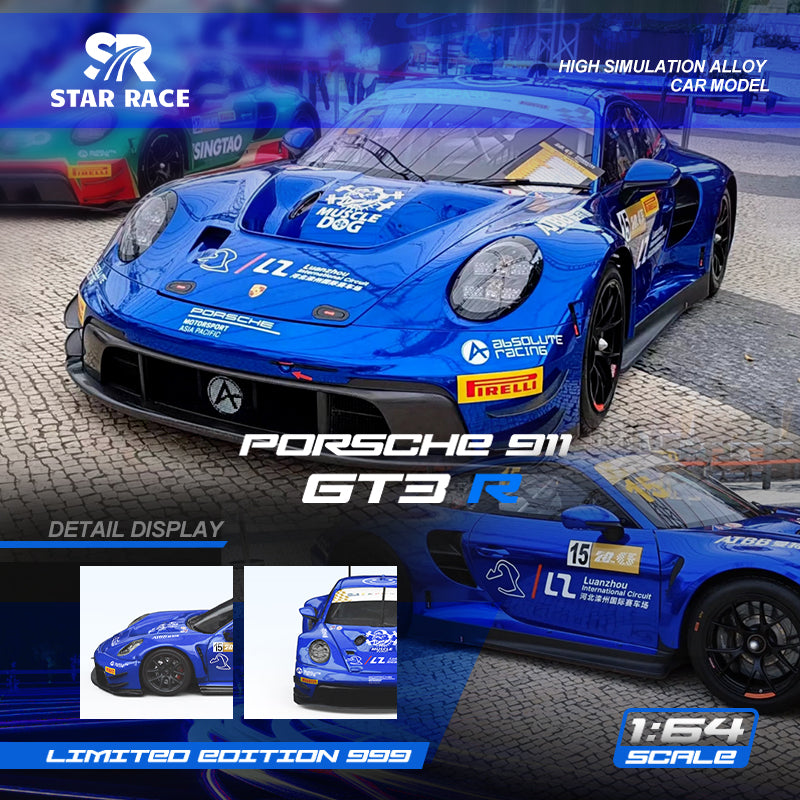 PRE ORDER StarRace 1:64 / Porsche 911 GT3 R Azul No. 15 Racing