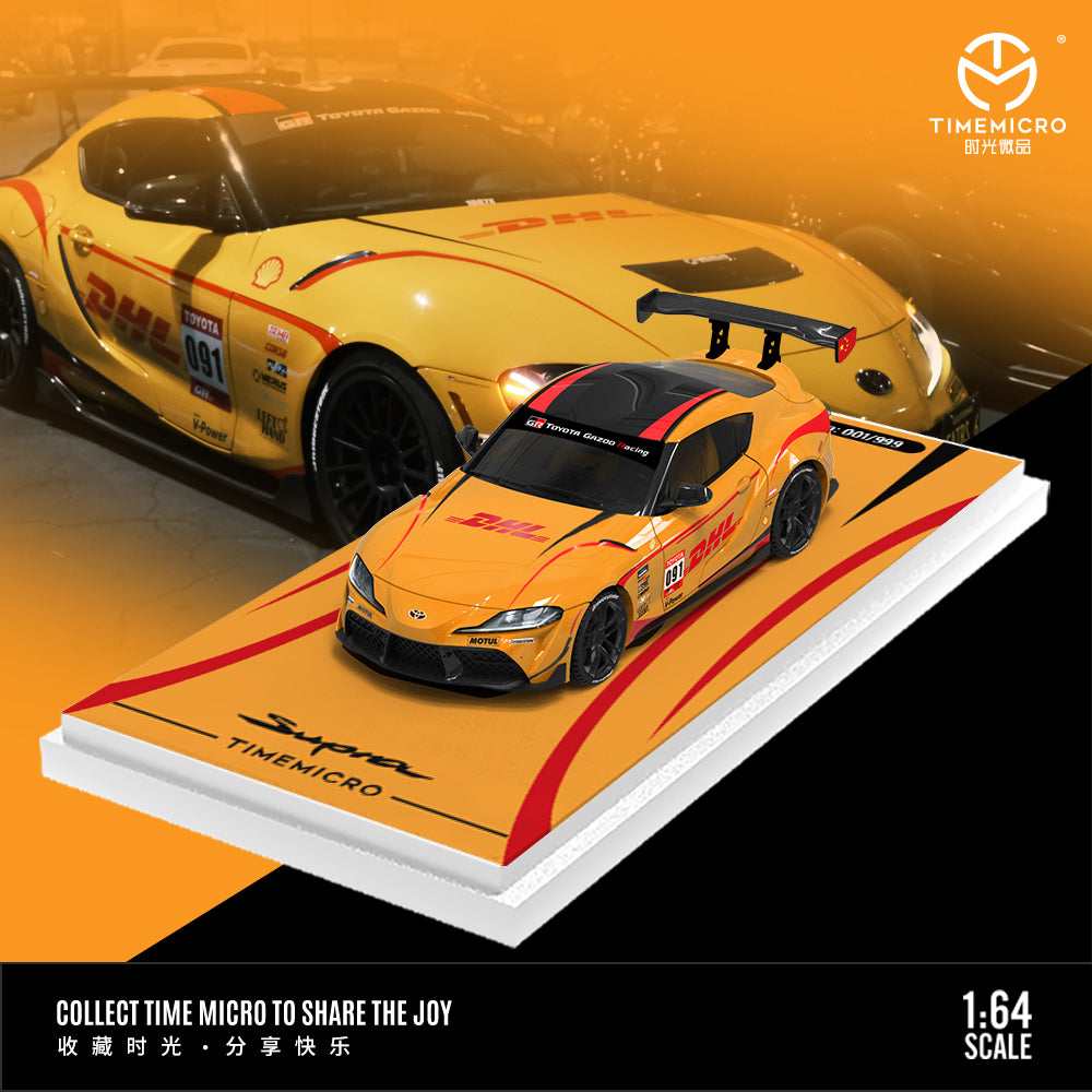 PRE ORDER TimeMicro 1/64 - Toyota Supra A90 DHL Livery