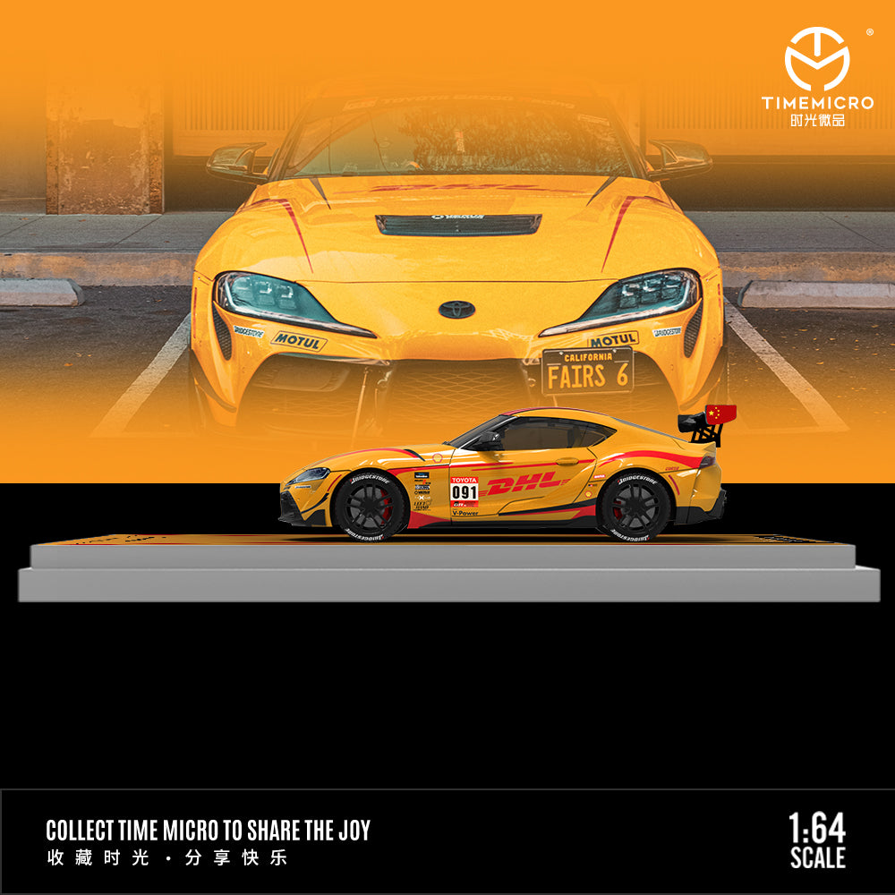 PRE ORDER TimeMicro 1/64 - Toyota Supra A90 DHL Livery