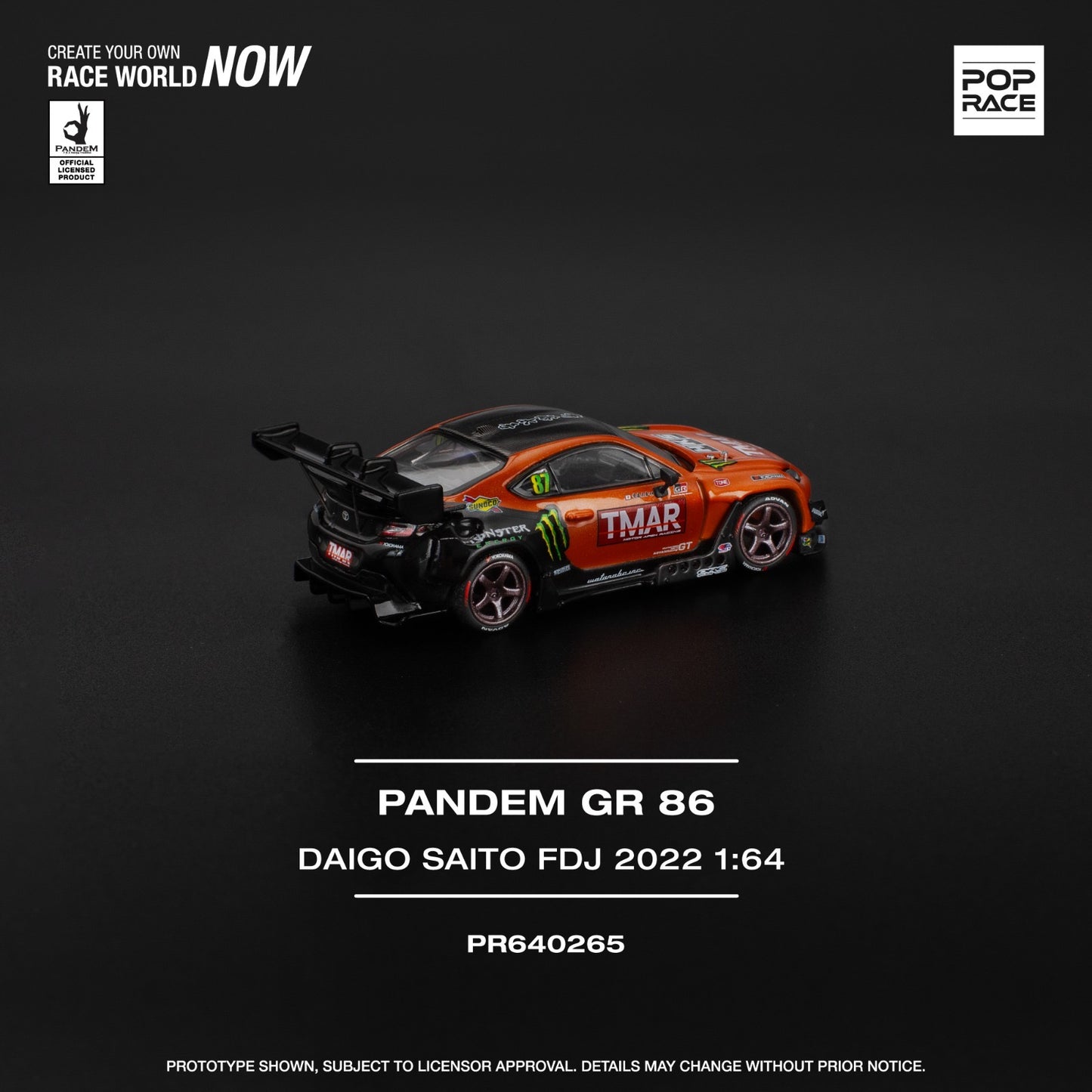 PRE ORDER PopRace 1:64 / Pandem GR86 Daigo Saito FDJ 2022