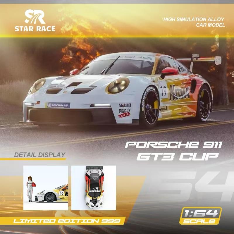 PRE ORDER StarRace 1:64 / Porsche 911 GT3 Cup Katana w Figure