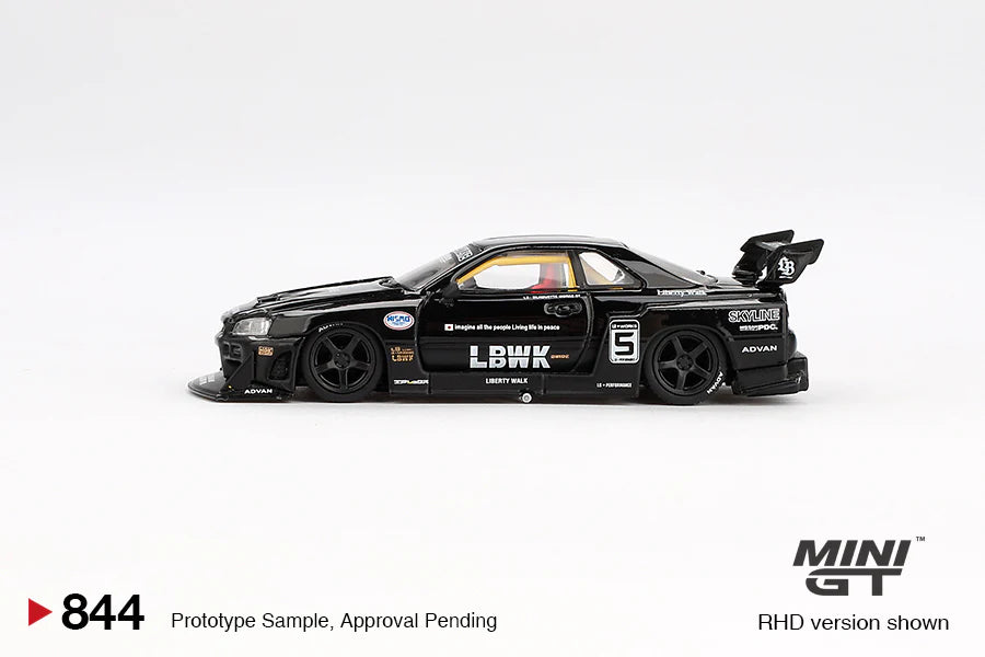 PRE ORDER Mini GT 1:64 / Nissan LB-ER34 Super Silhouette SKYLINE – Black