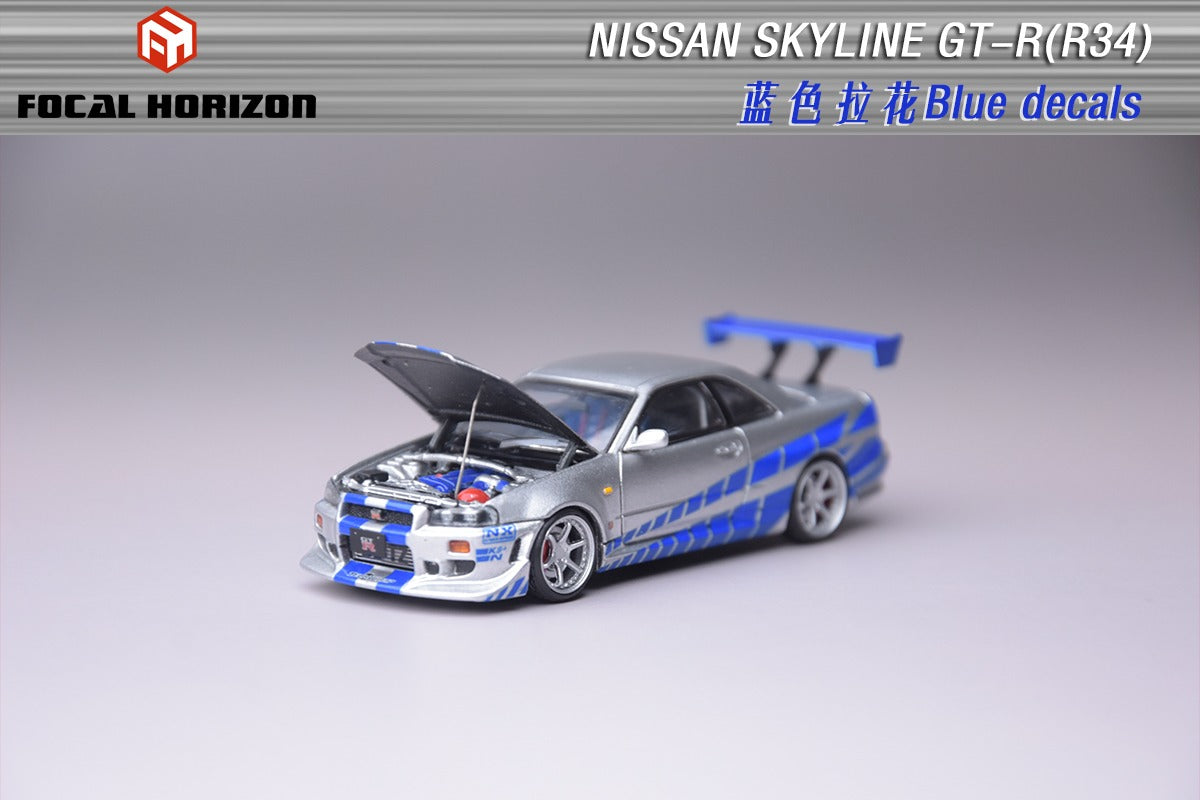 PRE ORDER FocalHorizon 1:64 / Nissan Skyline GR-R34 Rápidos y Furiosos