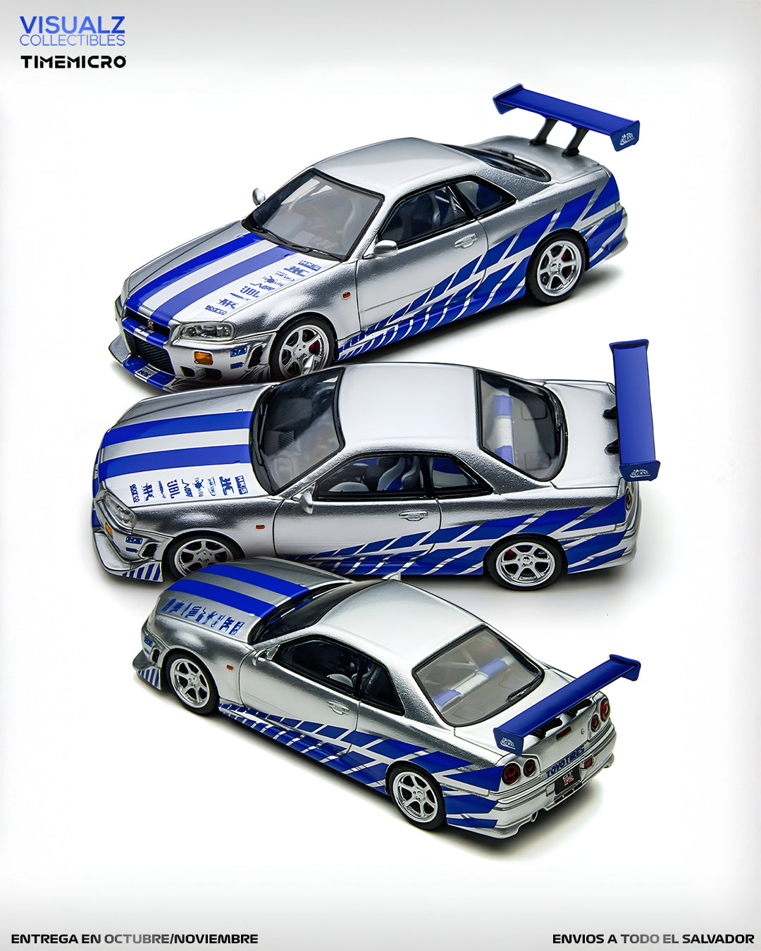 PRE ORDER TimeMicro 1:64 / Nissan Skyline R34 Paul Walker