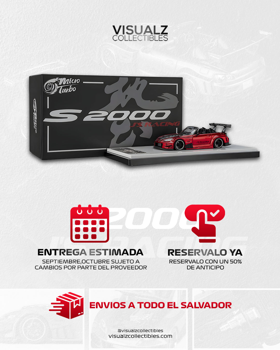 PRE ORDER MicroTurbo 1:64 / Honda S2000 J'S Racing