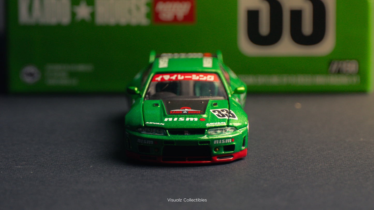 KaidoHouse x MiniGT 1:64 / Nissan Skyline R33 Imai Racing Green