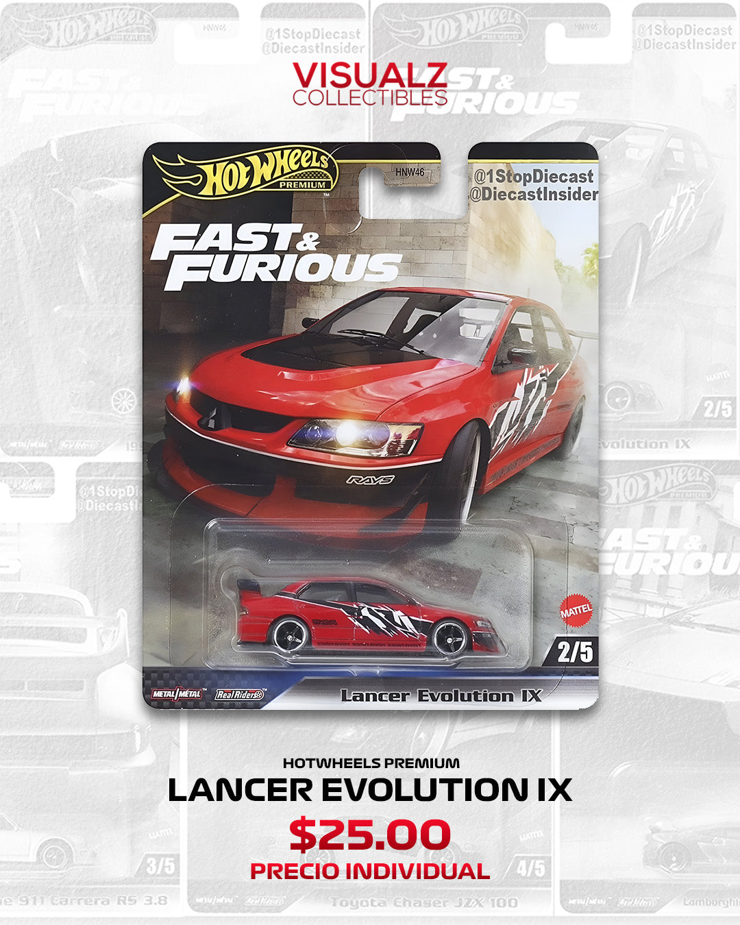 PRE ORDER HotWheels Premium - Set de Rápidos y Furiosos