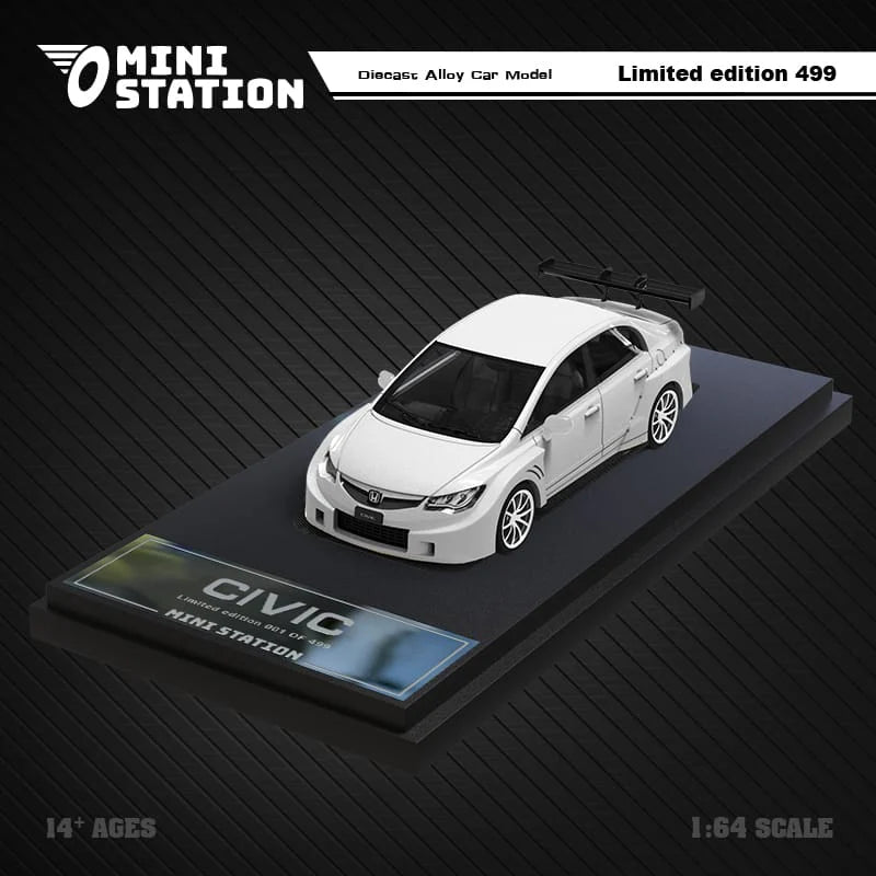 MiniStation 1:64 / Honda Civic FD2 White Widebody