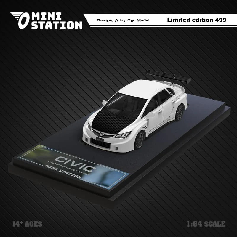 MiniStation 1:64 / Honda Civic FD2 White Widebody