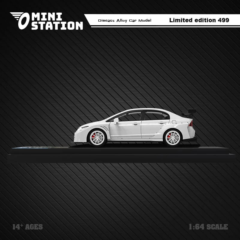 MiniStation 1:64 / Honda Civic FD2 White Widebody