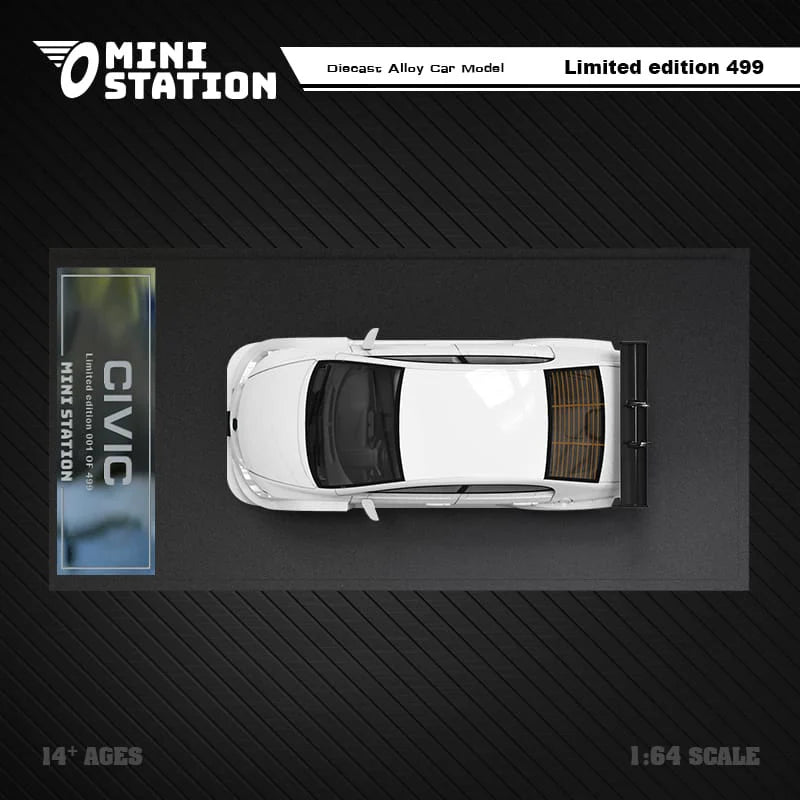 MiniStation 1:64 / Honda Civic FD2 White Widebody