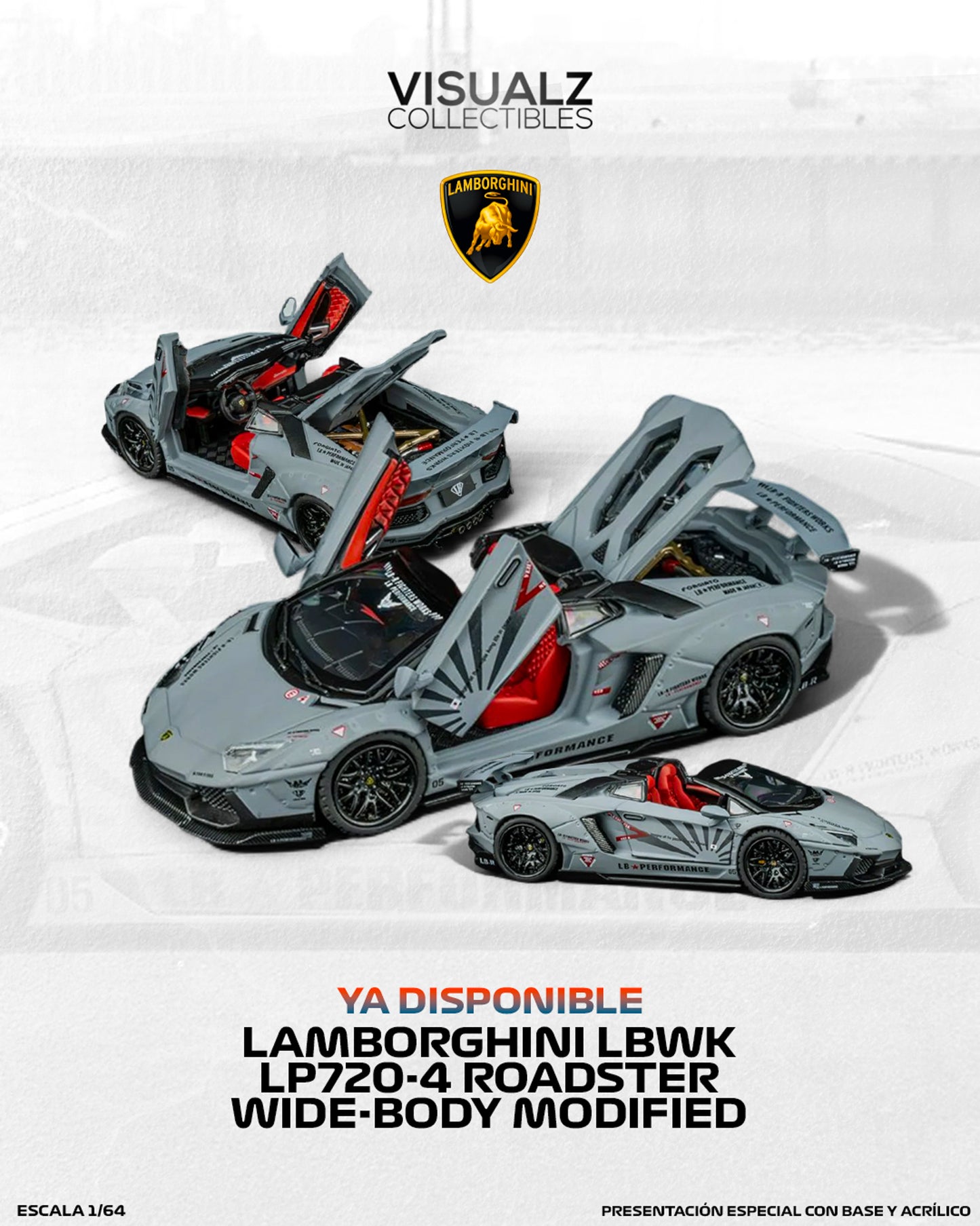 PRE ORDER TPC / Lamborghini LP720-4 Roadster Combat Grey WideBody LBWK