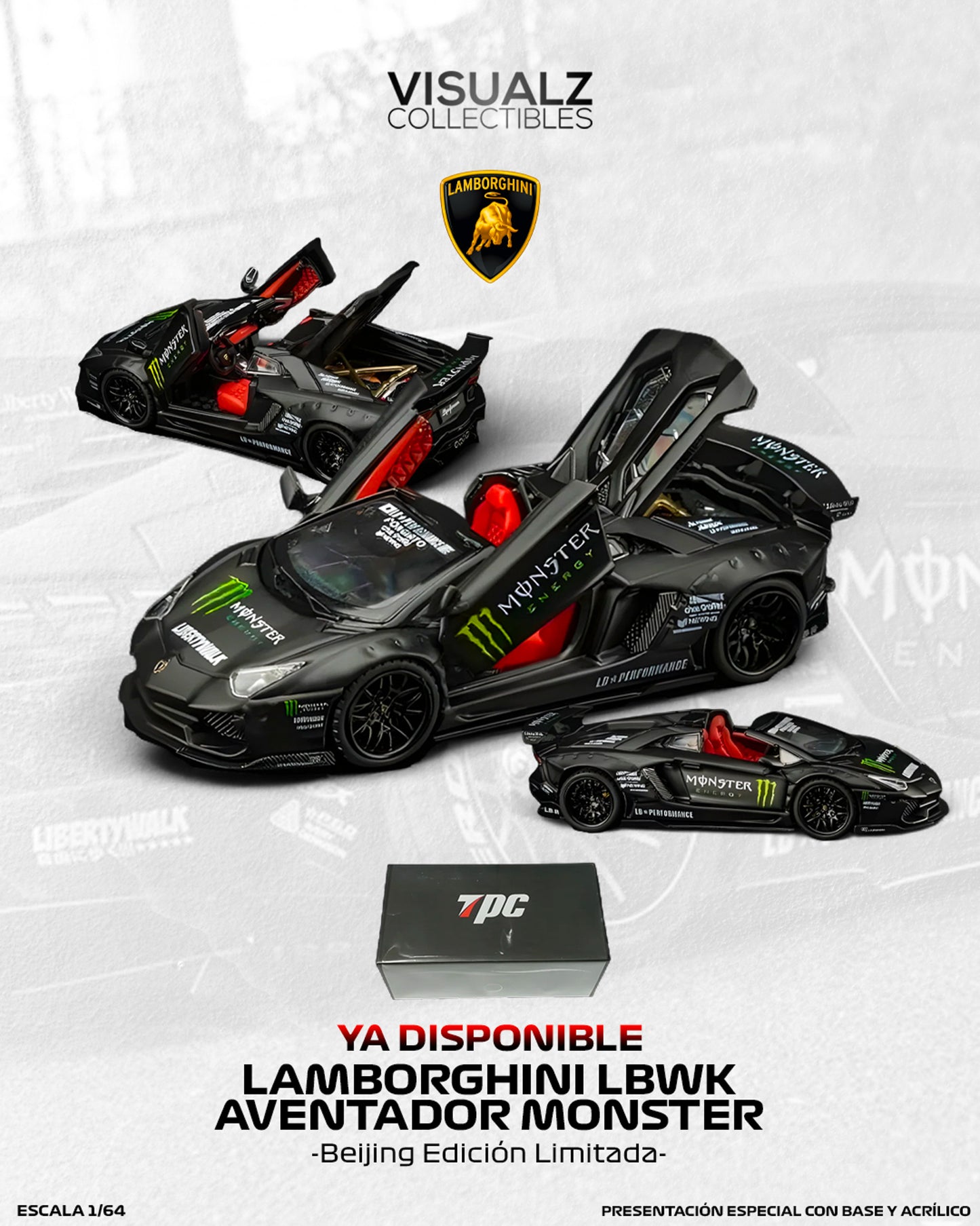 TPC 1:64 / Lamborghini Aventador LBWK Monster Edición Especial de Beijing