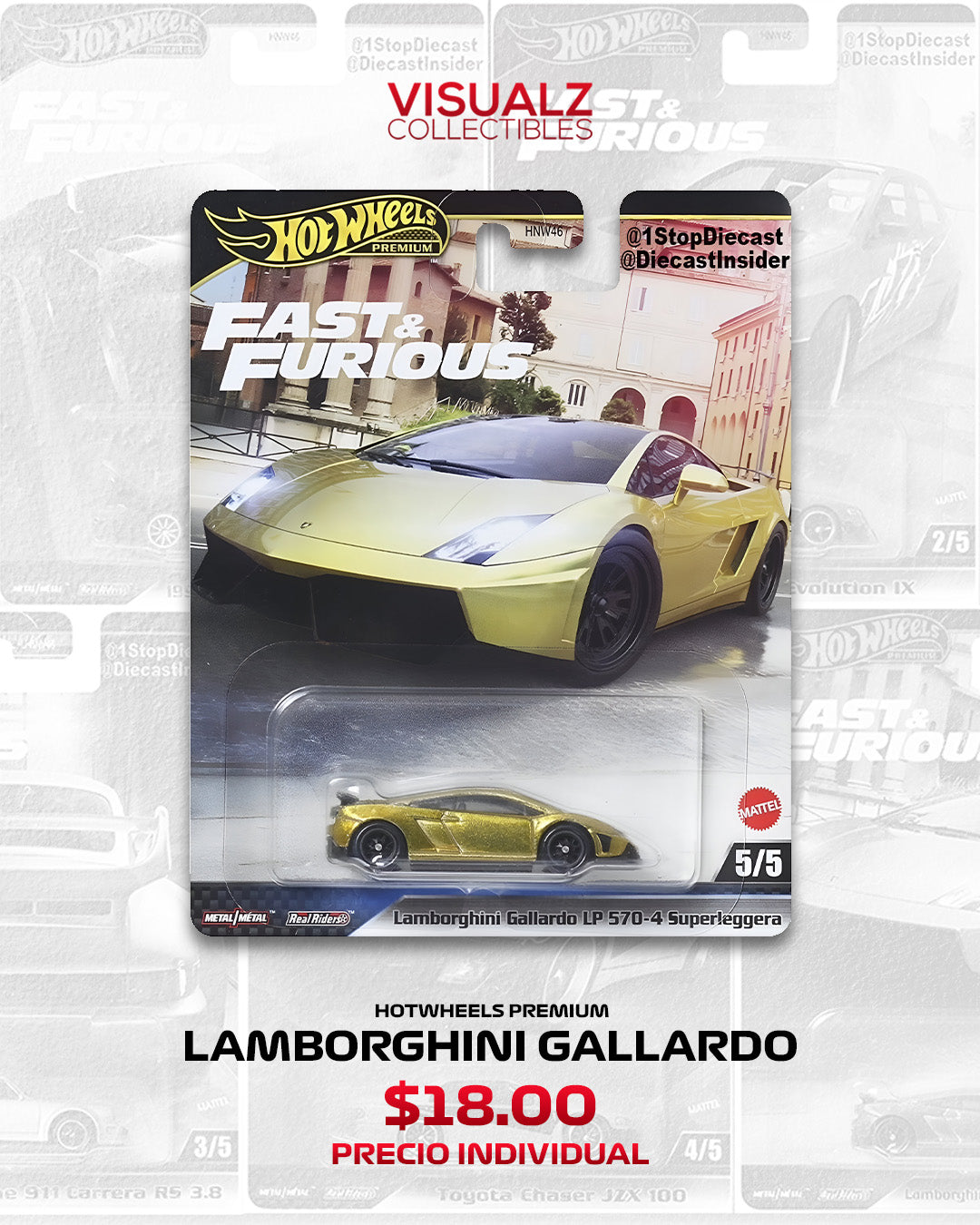 PRE ORDER HotWheels Premium - Set de Rápidos y Furiosos