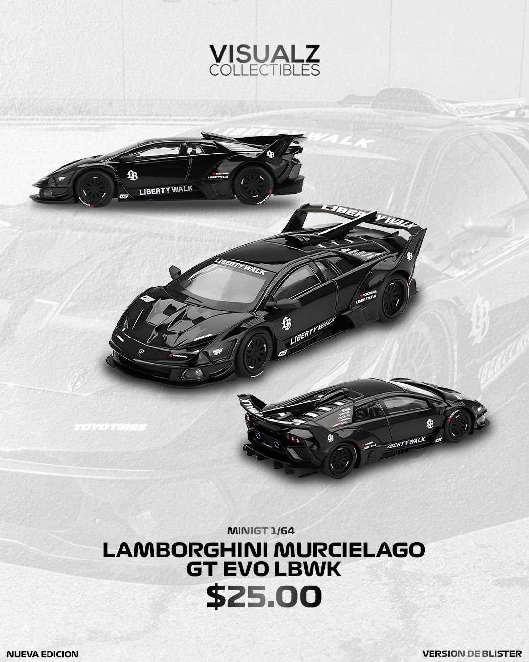 PRE ORDER MiniGT 1:64 / Lamborghini LBWK Murciélago