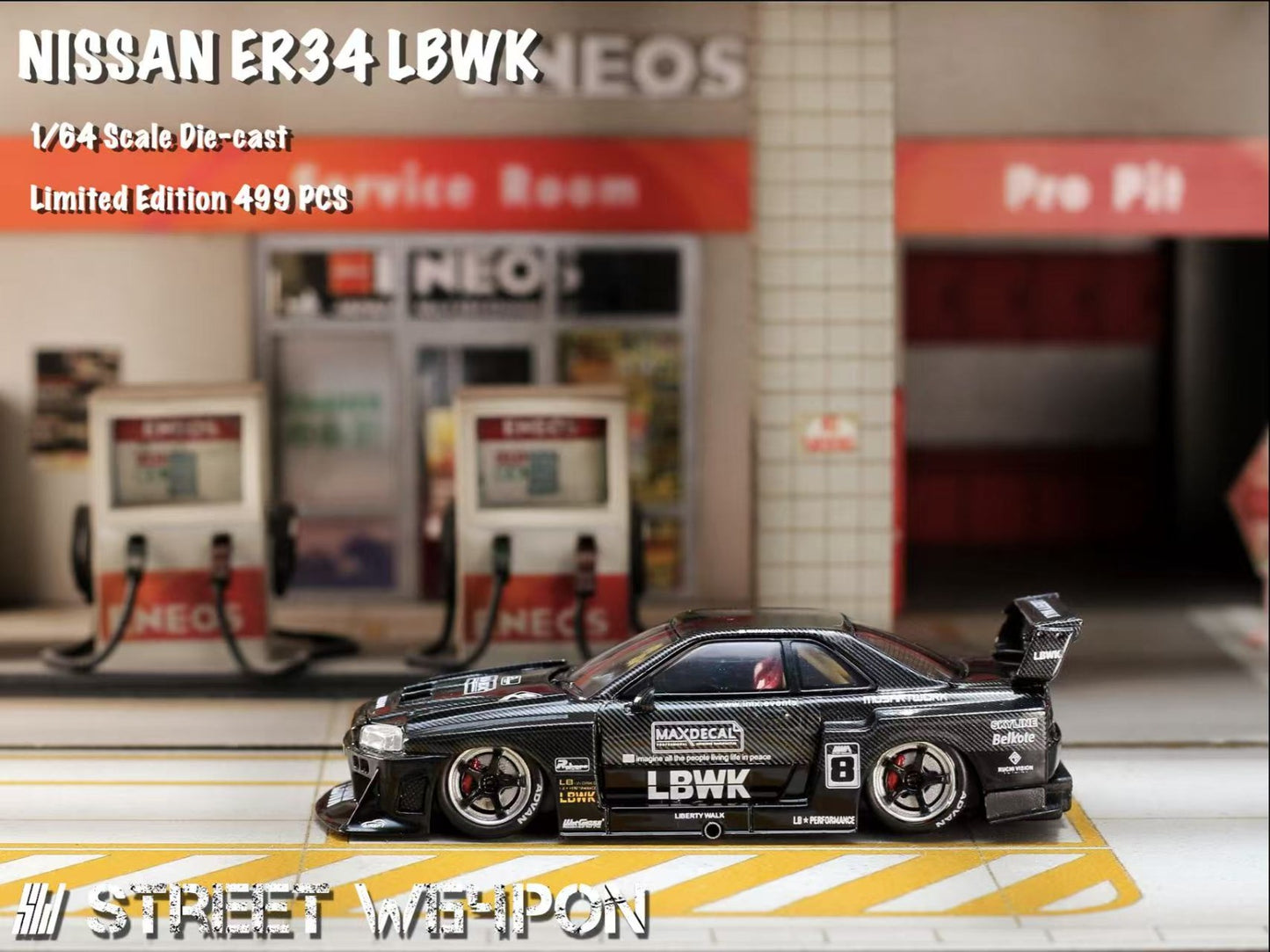 PRE ORDER StreetWeapon 1:64 / Nissan Skyline ER34 LBWK