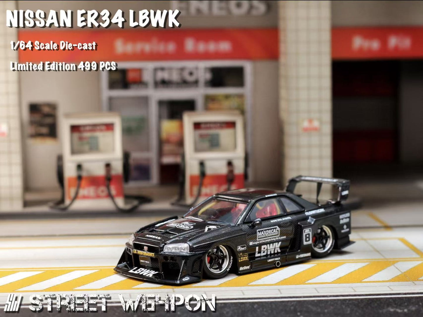 PRE ORDER StreetWeapon 1:64 / Nissan Skyline ER34 LBWK
