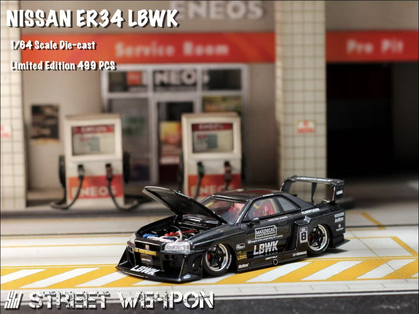 PRE ORDER StreetWeapon 1:64 / Nissan Skyline ER34 LBWK