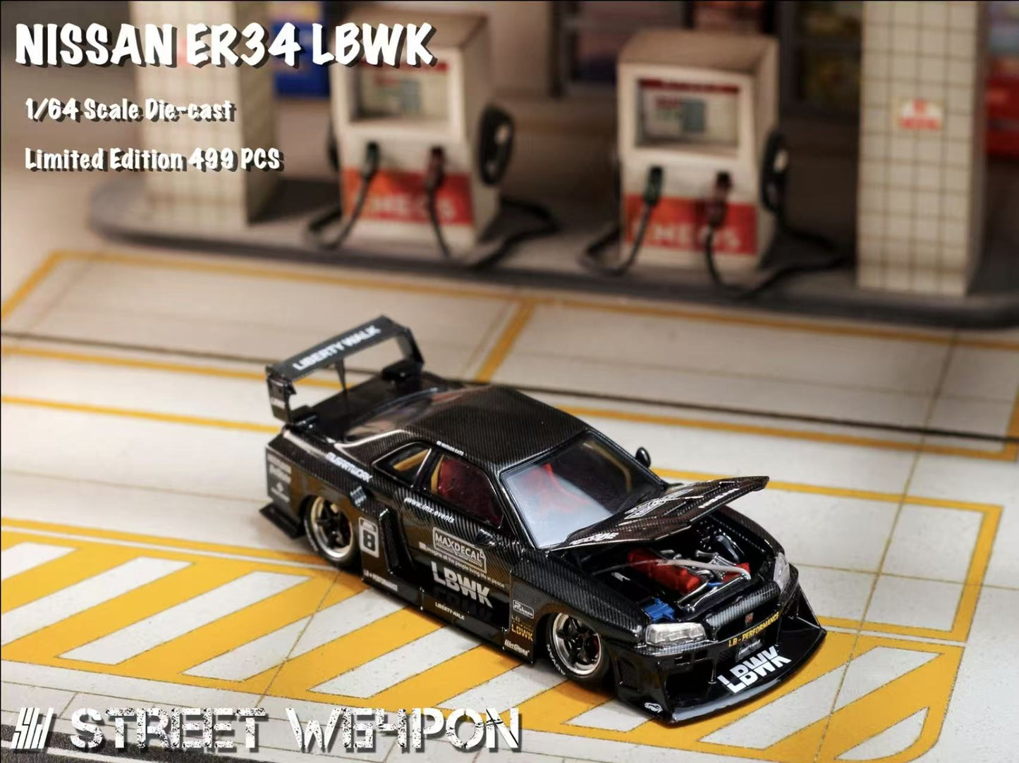 PRE ORDER StreetWeapon 1:64 / Nissan Skyline ER34 LBWK