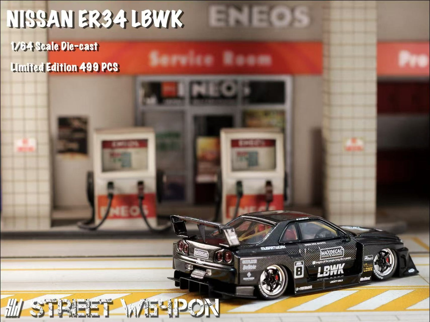 PRE ORDER StreetWeapon 1:64 / Nissan Skyline ER34 LBWK