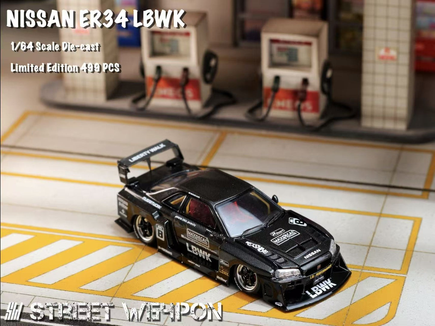 PRE ORDER StreetWeapon 1:64 / Nissan Skyline ER34 LBWK