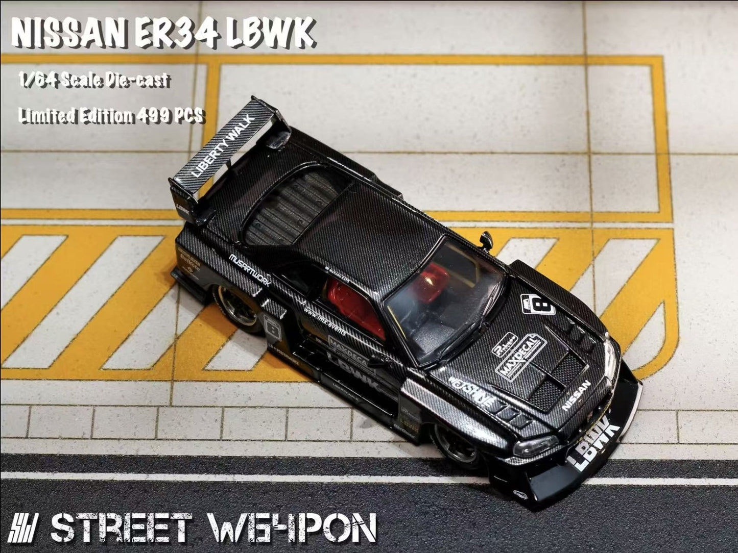 PRE ORDER StreetWeapon 1:64 / Nissan Skyline ER34 LBWK