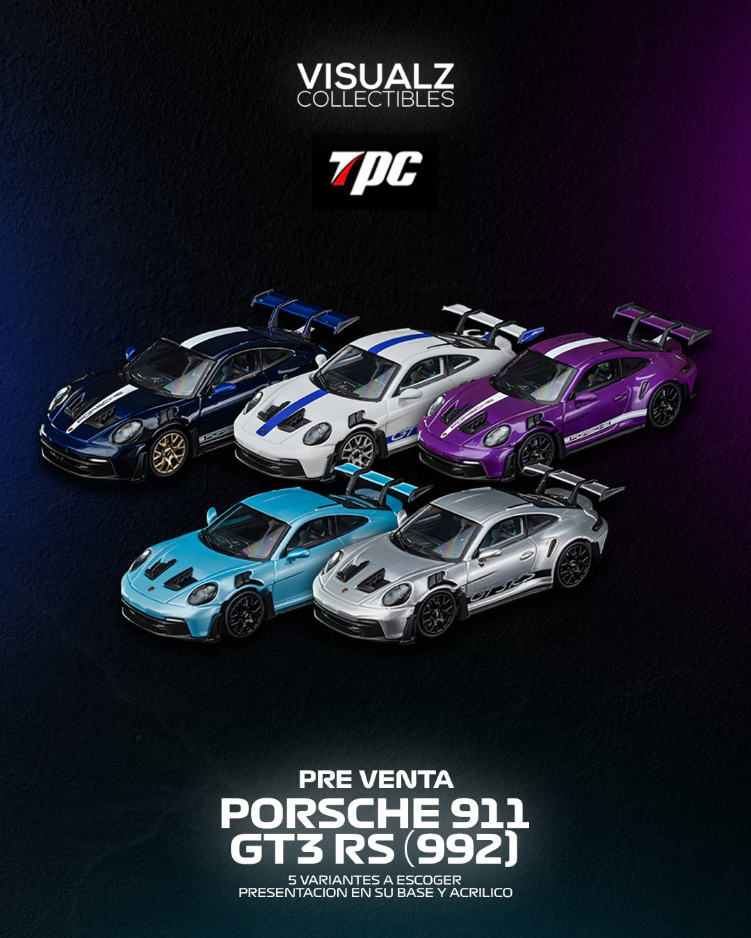 PRE ORDER TPC 1:64 / Porsche 911 GT3 RS (992) Morado Metalico