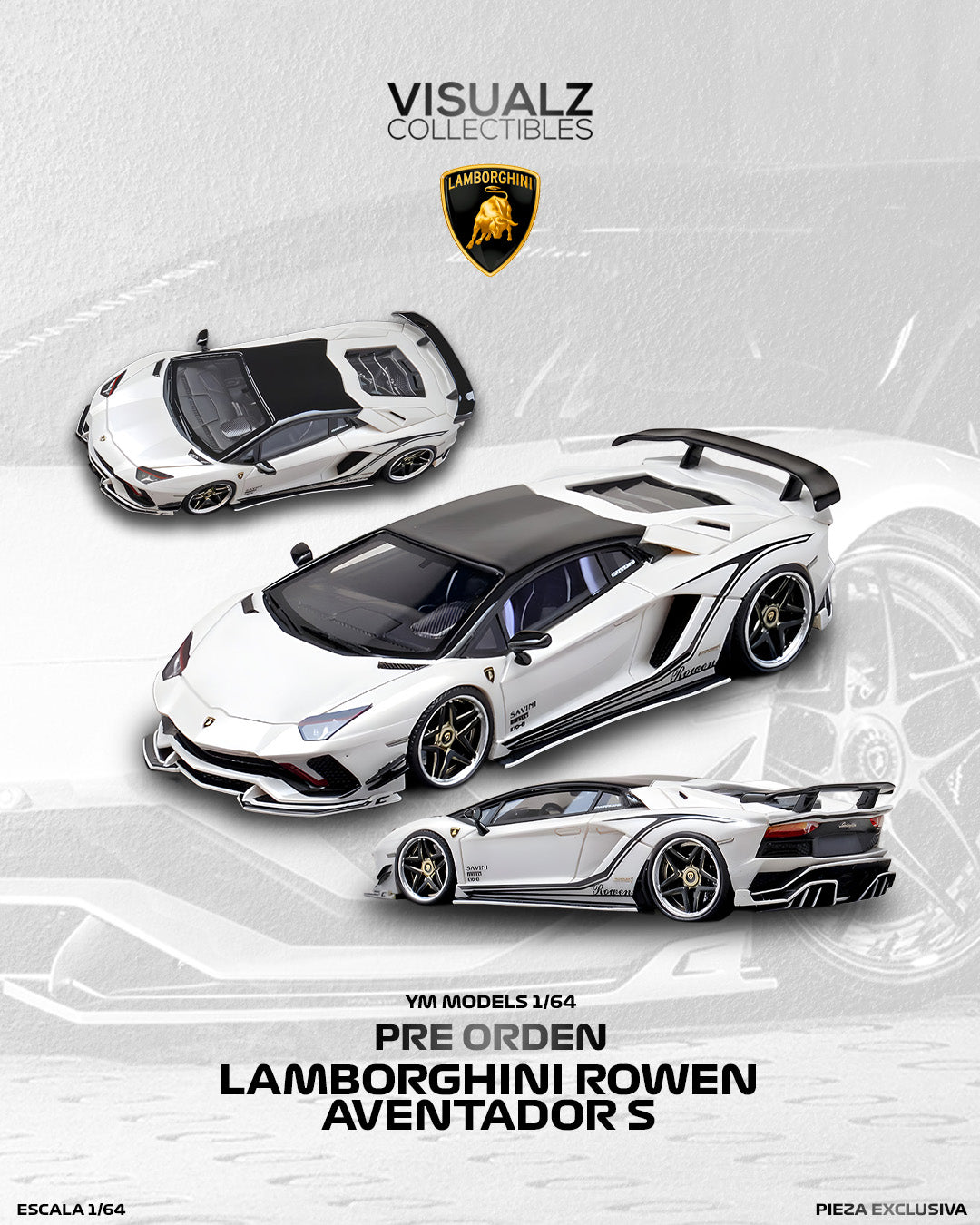 PRE ORDER YM Model 1:64 / Lamborghini Rowen Aventador S