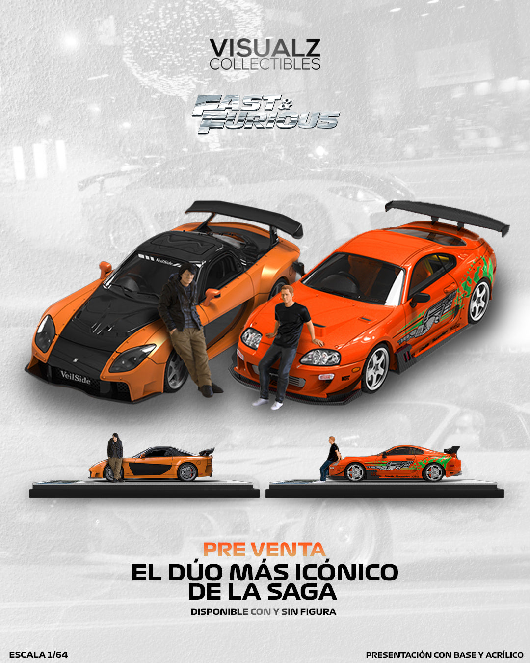 TimeMicro 1:64 / Mazda RX-7 Veilside de Han con Figura