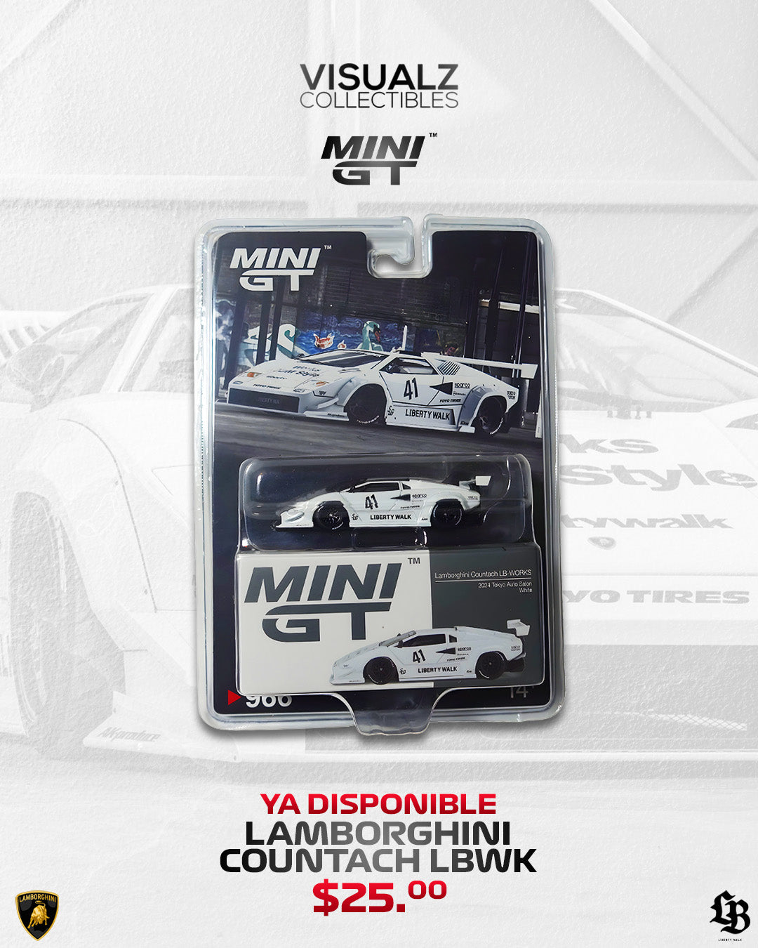 MiniGT 1:64 / Lamborghini Countach LBWK