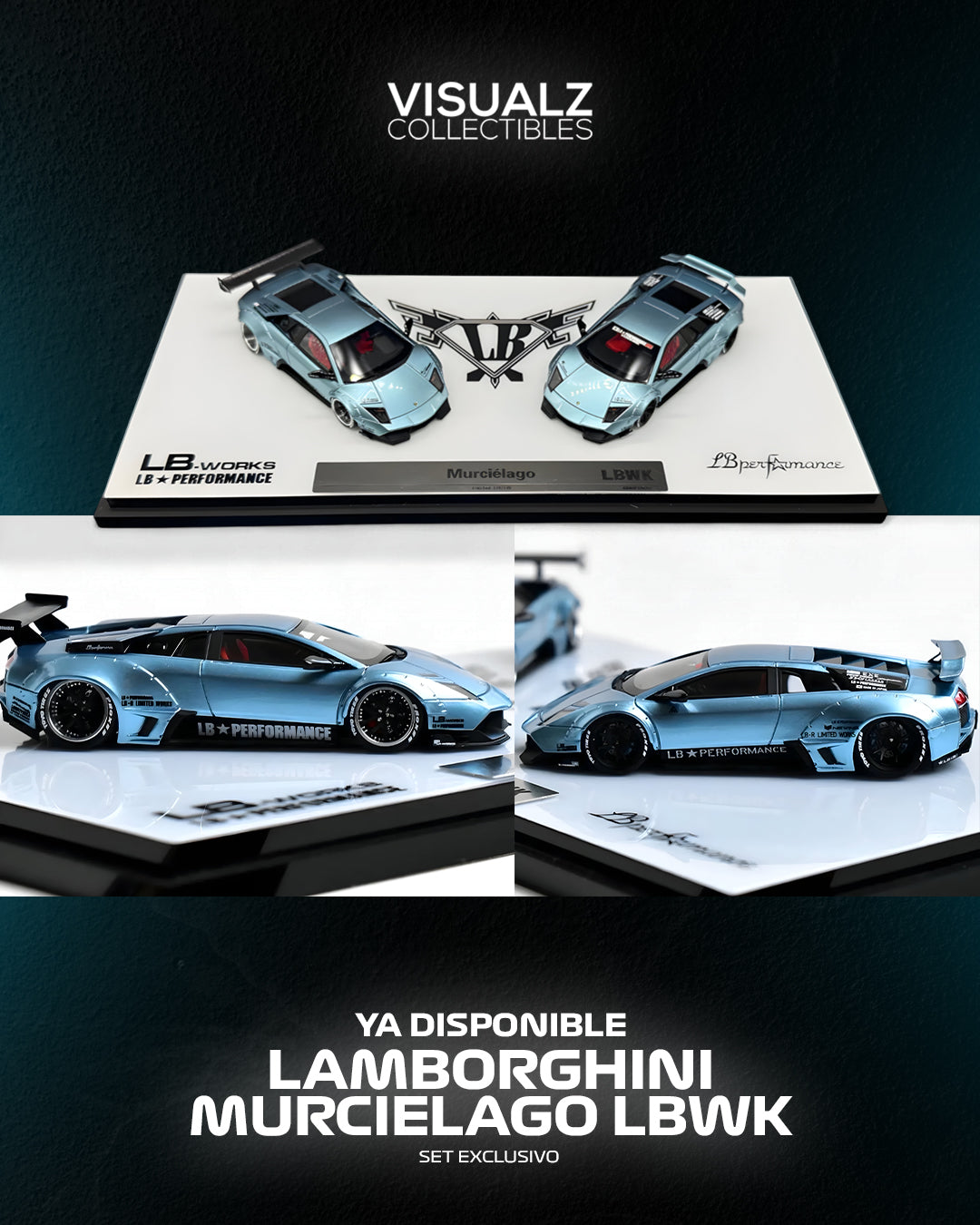 Original 1:64 / Set Exclusivo de Lamborghini Murciélago LBWK