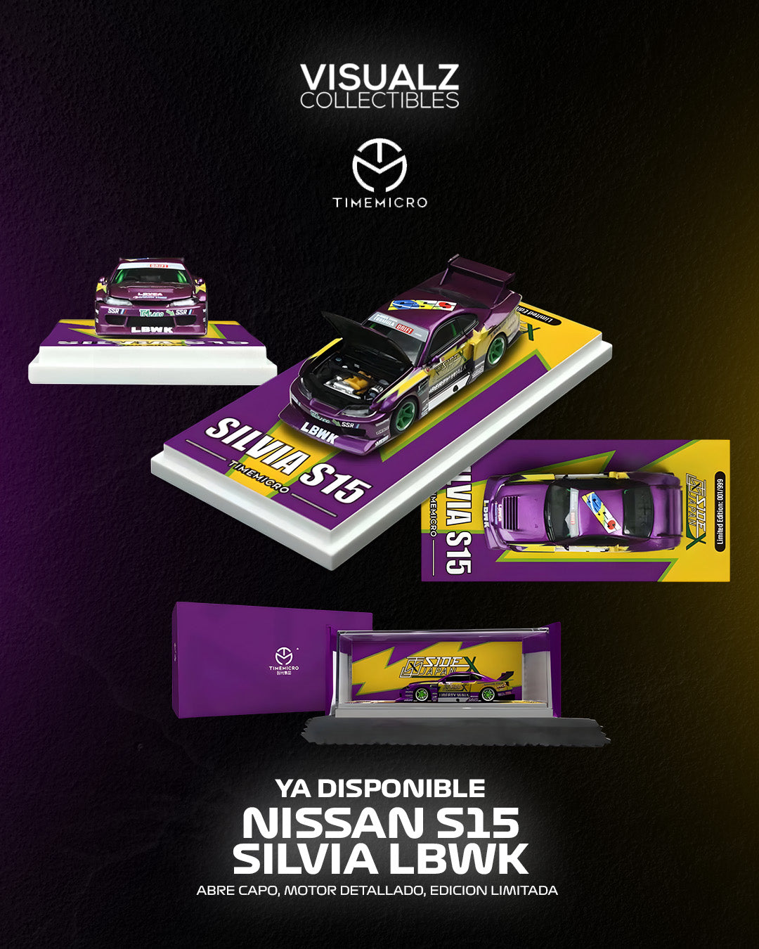 TimeMicro 1:64 / Nissan S15 Silvia LBWK Limited Edition