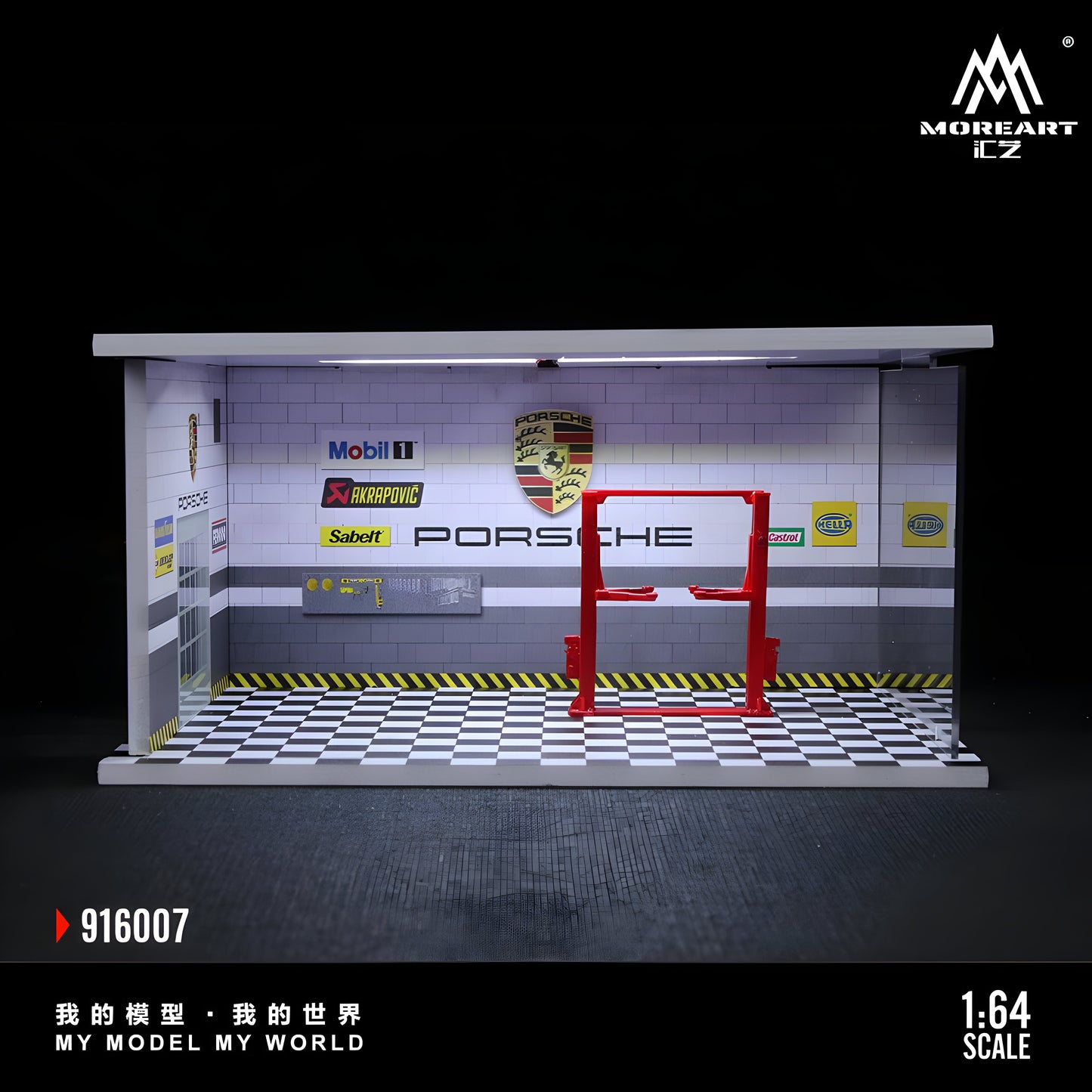 PRE ORDEN MoreArt 1:64 / Diorama Taller de Porsche
