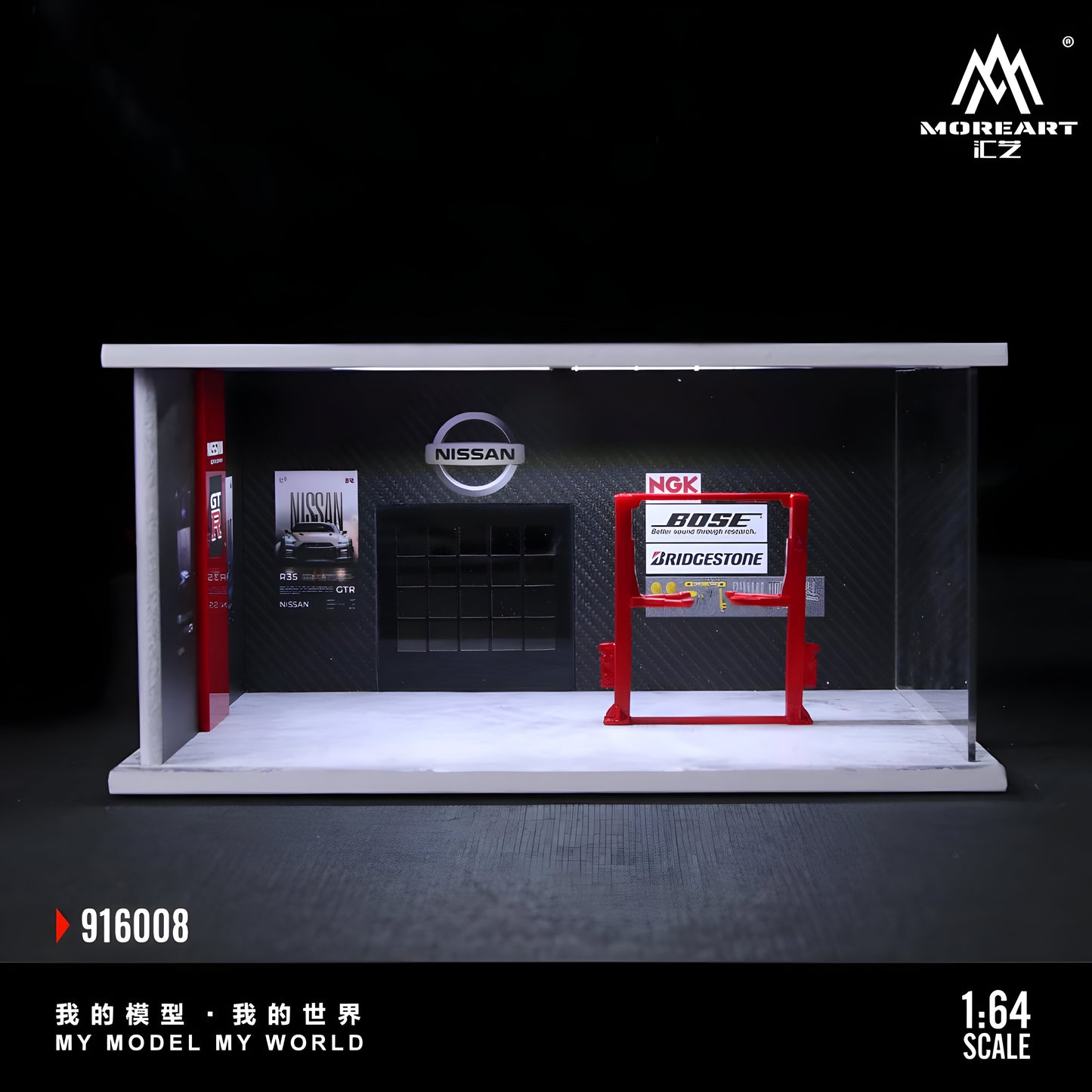 PRE ORDEN MoreArt 1:64 / Diorama Taller de Nissan