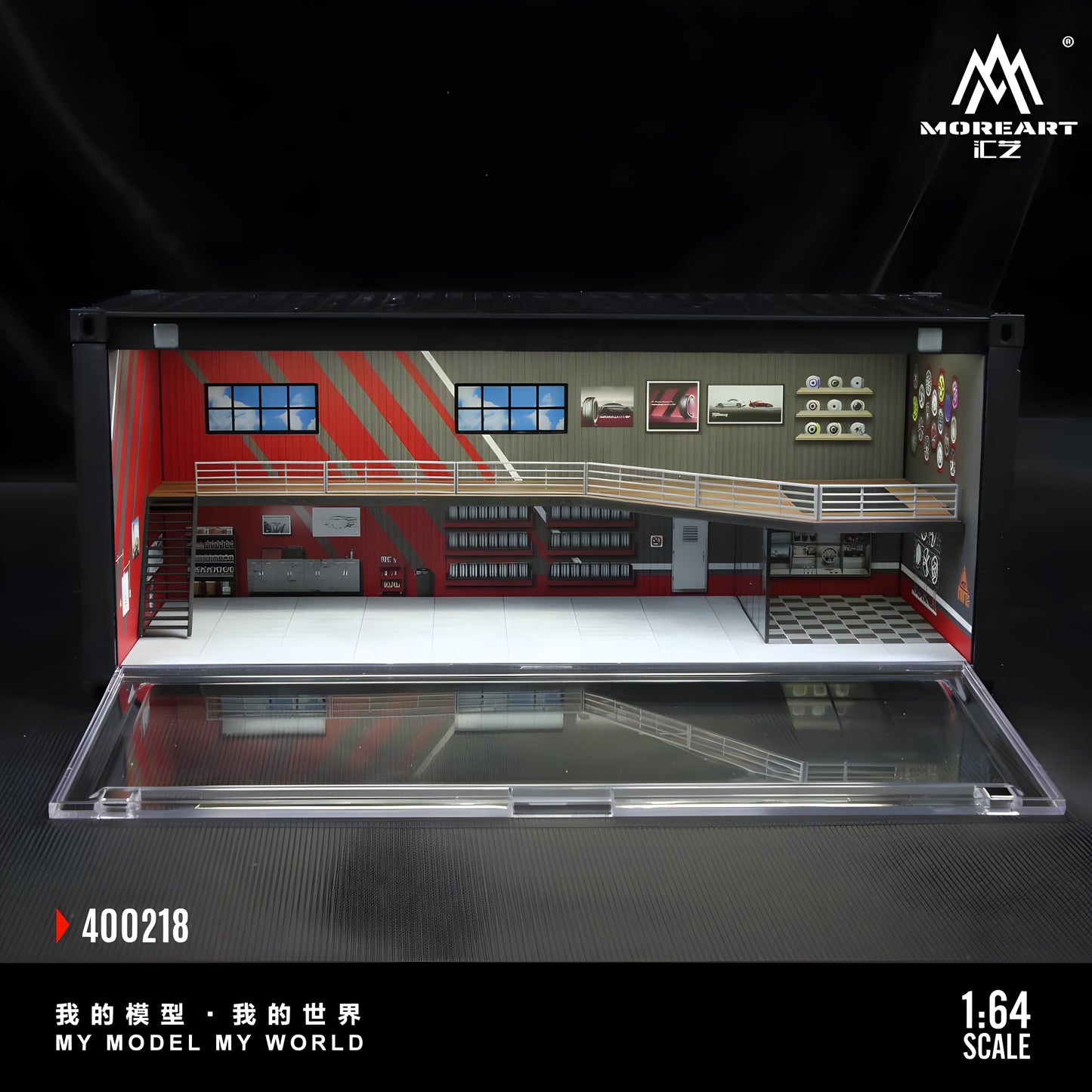 PRE ORDEN MoreArt 1:64 / Exhibidor de Contenedor ADVAN