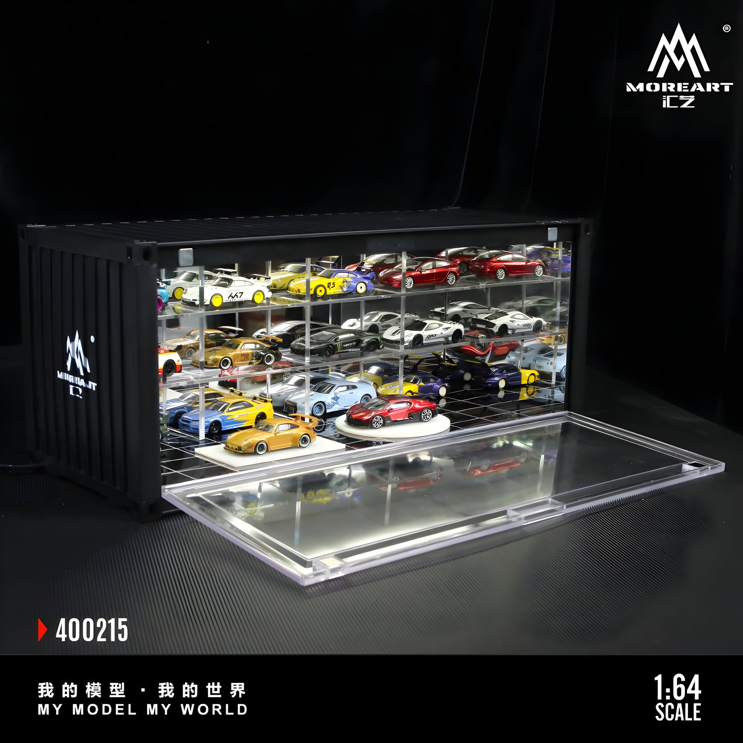 PRE ORDEN MoreArt 1:64 / Exhibidor con forma de Contenedor