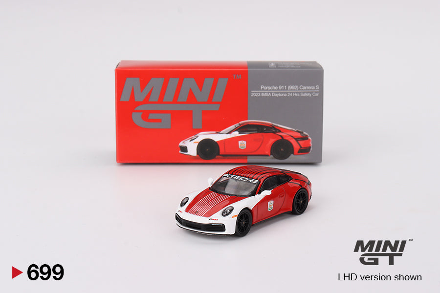 MiniGT 1:64 / Porsche 911 (992) Carrera S Safety Car 2023 IMSA Daytona 24 Hrs