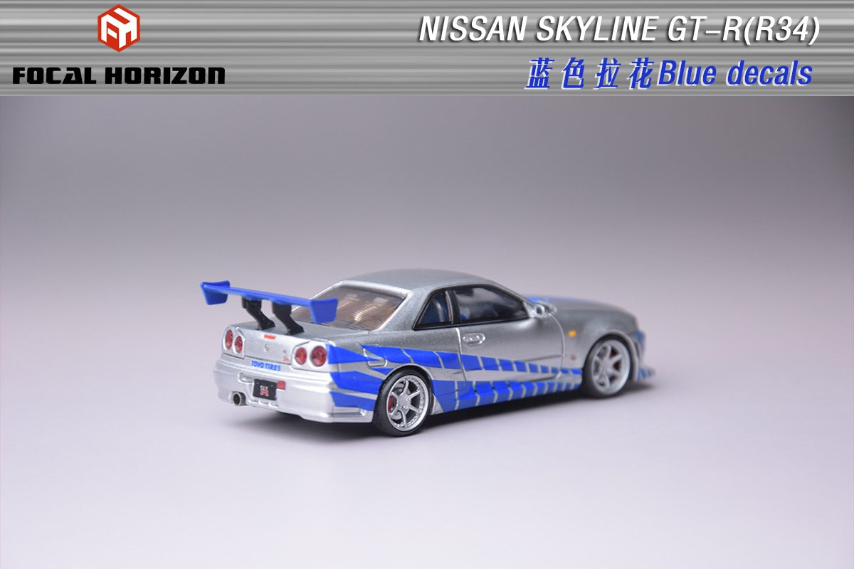 PRE ORDER FocalHorizon 1:64 / Nissan Skyline GR-R34 Rápidos y Furiosos