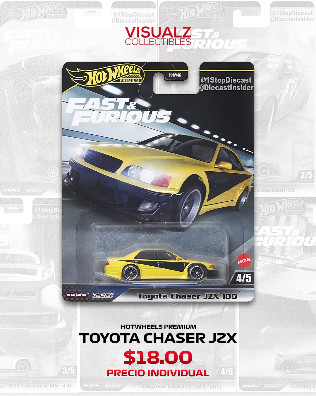 PRE ORDER HotWheels Premium - Set de Rápidos y Furiosos