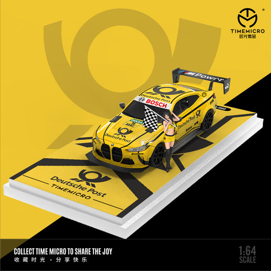 TimeMicro 1:64 / BMW M4 Deutsche Post Livery w Figure