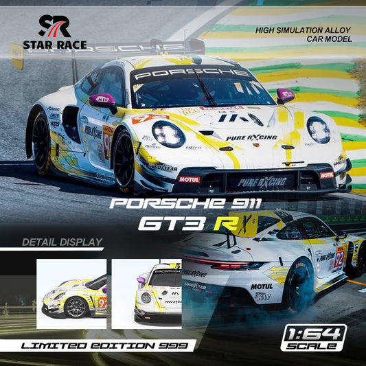 PRE ORDER StarRace 1:64 / Porsche 911 GT3 R Racing #92