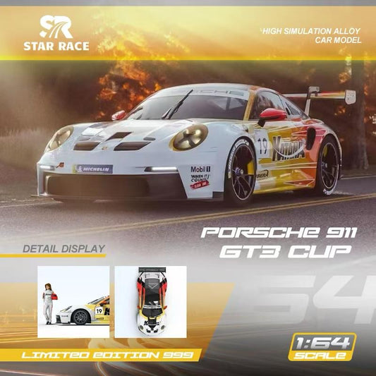 PRE ORDER StarRace 1:64 / Porsche 911 GT3 Cup Katana w Figure