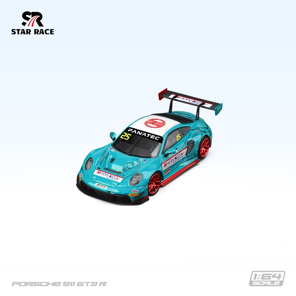PRE ORDER StarRace 1:64 / Porsche 911 GT3 R GTO Nihon Kizai Aqua