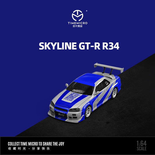 PRE ORDER TimeMicro 1:64 / Nissan Skyline GT-R R34 NFS Most Wanted