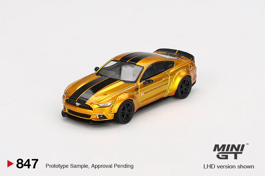 PRE ORDER Mini GT 1:64 / LB-Works Ford Mustang – LB Gold – Limited Edition